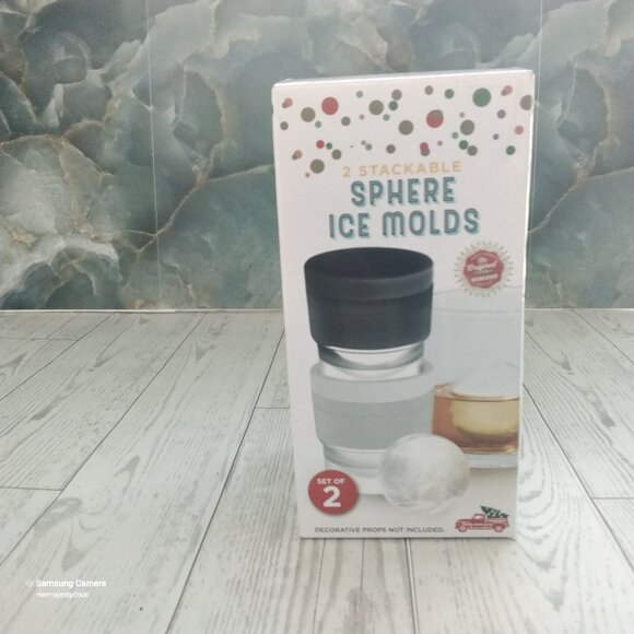 Gift Box Set Samsonico USA Ice Sphere Ball Stackable Silicone Freezor Molds NIB - Picture 3 of 5